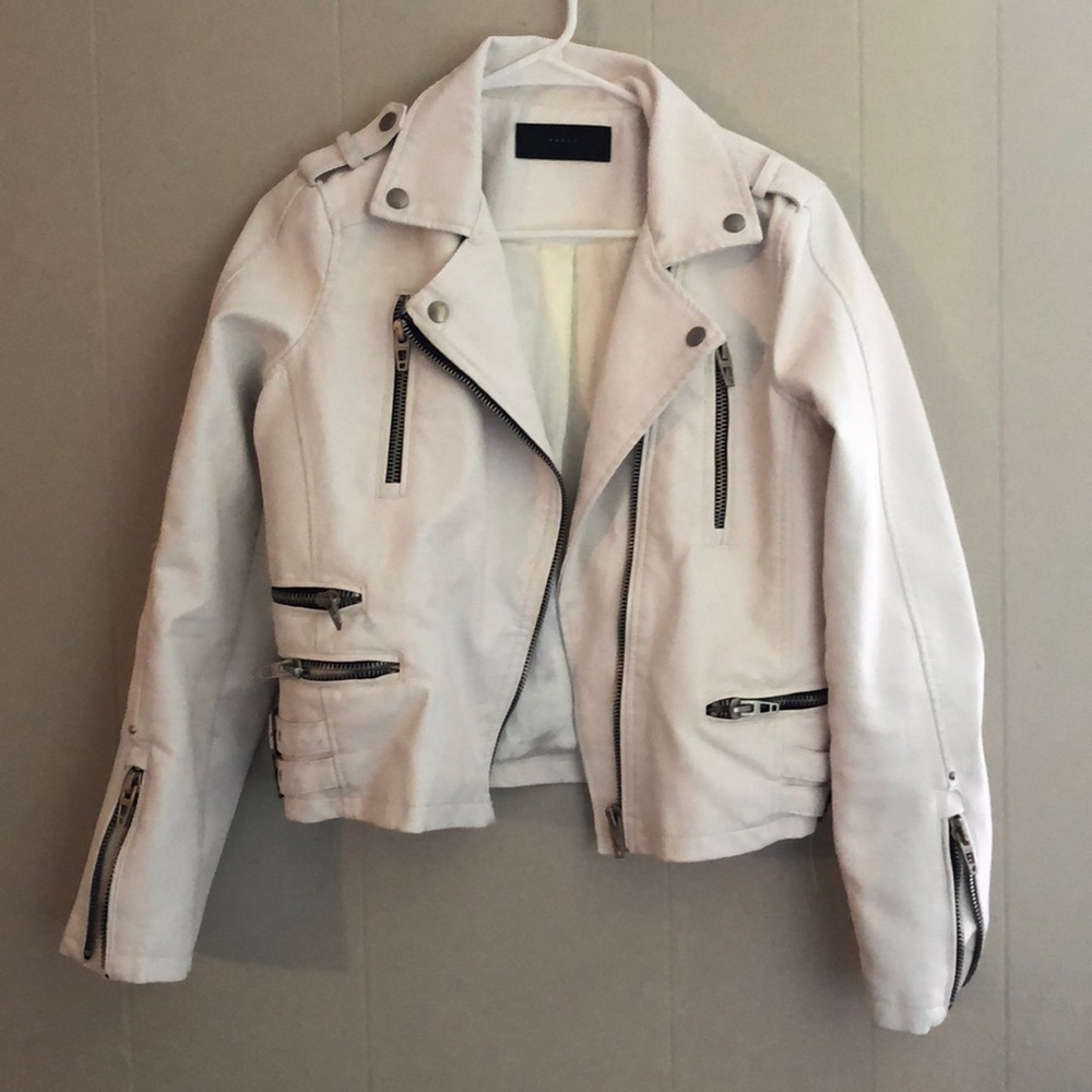 White pleather jacket